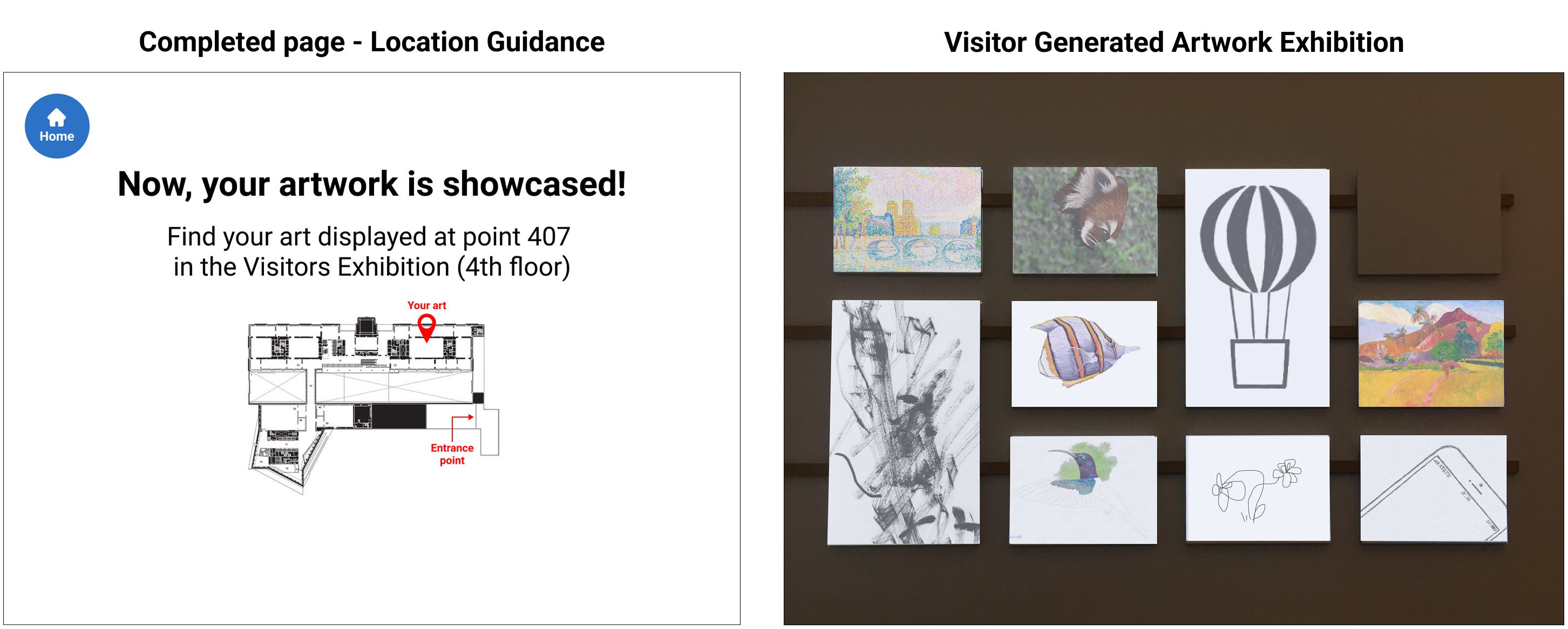 cretate artworks displayed