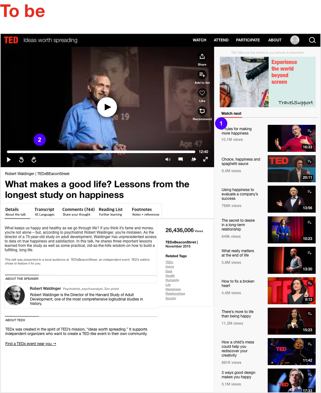 redesigned ted.com content page